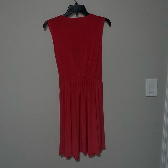 Coral Pink Deep V neck Dress Nik and Nash Medium - Picture 4 of 6